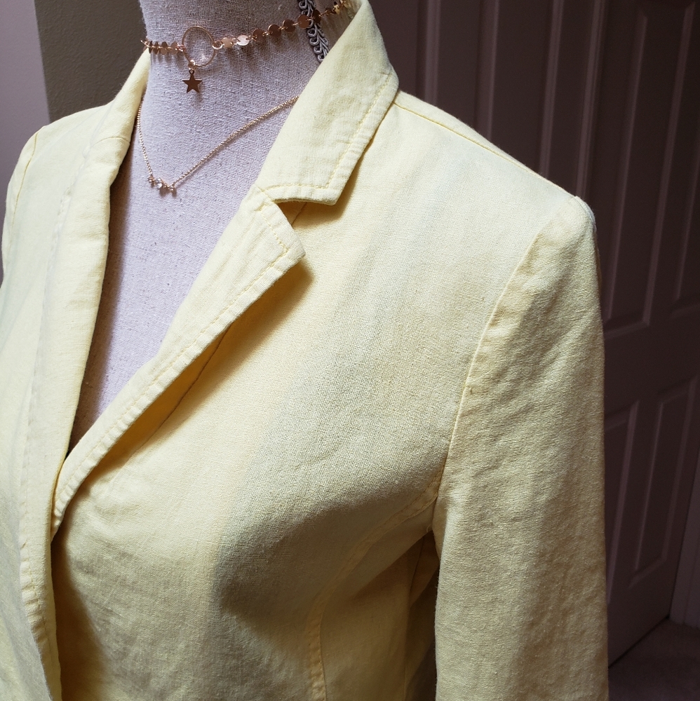 Frenchi 3/4 Sleeve One Button Jacket